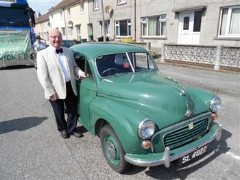 Tommy Henderson and Morris Car